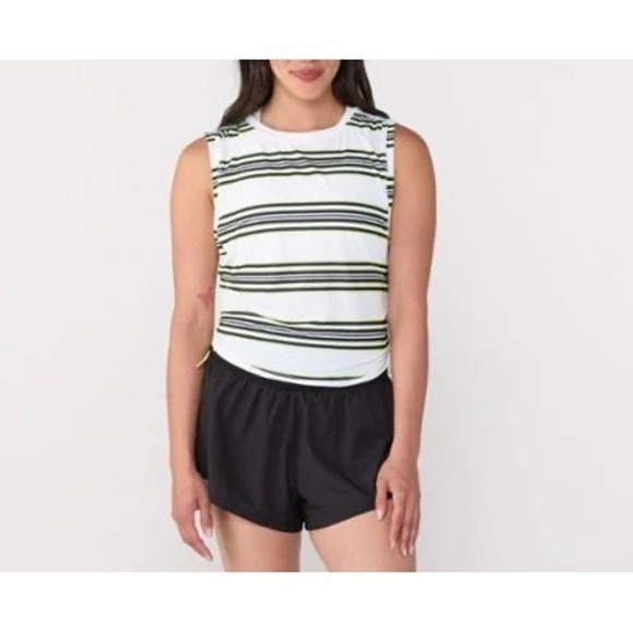 NWT FP Movement Stripe Sport Mode Muscle Tank T-Shirt - Picture 1 of 7